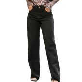 Wide leg jeans preta