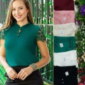 Blusa Karen Botão Pérola 