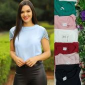 Blusa Karen Manga Pérola 