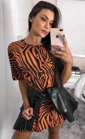 Camisetão Vestido Zebra 