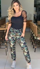 Calça Jogger Suplex Camuflada