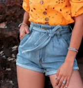 Short Jeans de Amarrar 