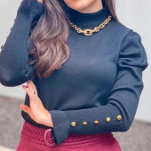 Tricot Botão 