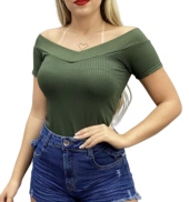 Blusa ciganinha canelada