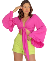 Cropped Viscose de Amarrar