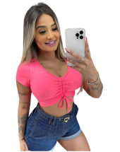 Cropped Drapeado