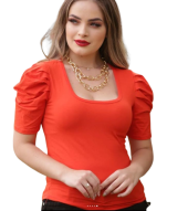 Blusa Princesa Gola Quadrada