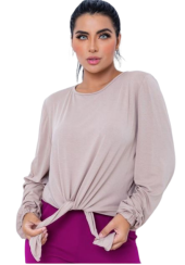 Blusa de amarrar manga
