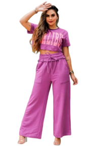 Calça Pantalona moletinho