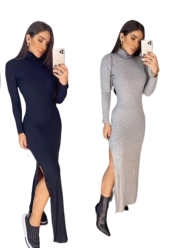 Vestido canelado Isabela