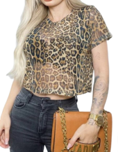 Cropped tule manguinha