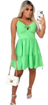 Vestido alcinha viscose