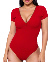 Body Canelado Zíper