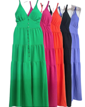 vestido viscose longo
