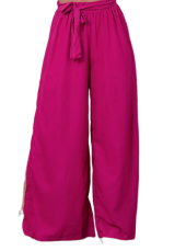 Calça pantalona de amarrar