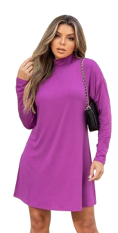 Vestido Gola Alta 