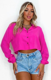 Cropped Camisa Manga