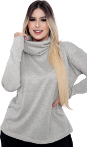 Blusa lãnzinha gola
