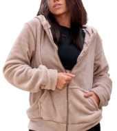 Blusa Pelinho Bolso Ziper 