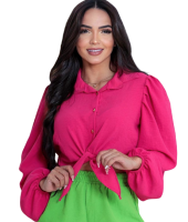 Camisa chiffon de amarrar