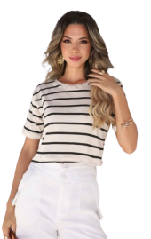 Cropped listrado