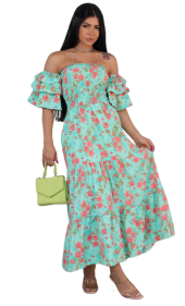 Vestido lastex florido