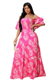 Vestido lastex folha
