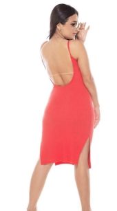 vestido canelado