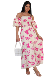 Vestido lastex flor