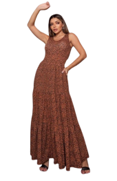 vestido animal print
