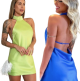 Vestido Cetim Gola