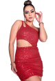 Vestido paetê Vazado