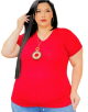 Blusa decote v plus