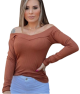 Blusa Canelada Manga Longa 