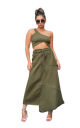 Conjunto Saia retalho e top ribana